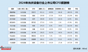 光伏设备行业CFO薪酬榜：隆基绿能巨亏86亿、刘学文451万年薪登顶 薪酬腰斩仍超同行均值4倍